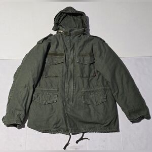 Vintage Jacket Rothco Gree. M-65 Field Jacket Size Small